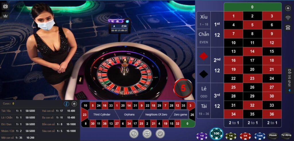 Chơi roulette online 