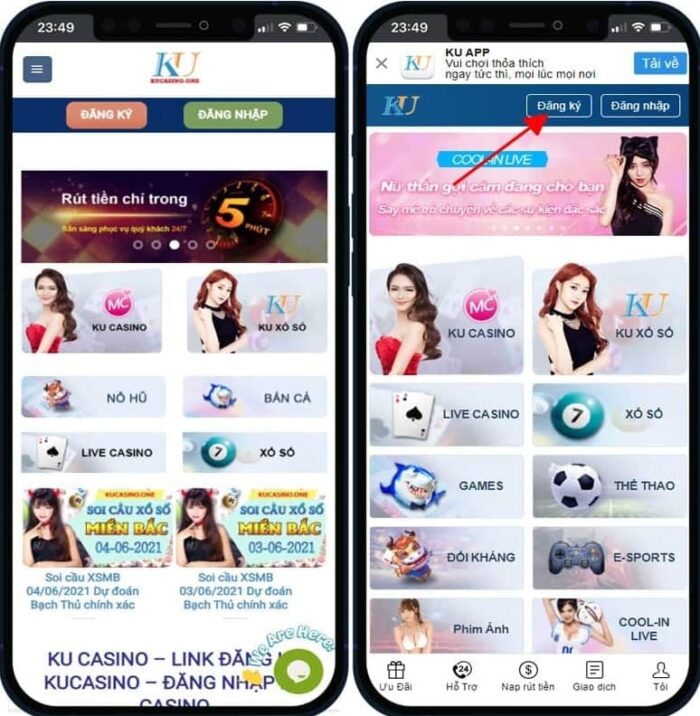 Đăng ký Ku casino Online