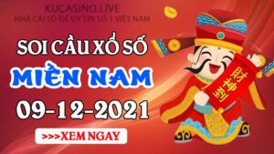 Soi cầu XSMN ngày 09/12/2021 dự đoán xổ số miền nam thứ 5